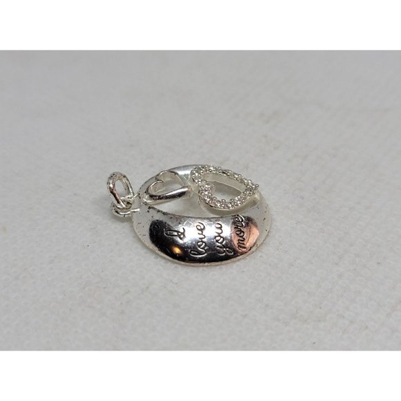 Sterling Silver I Love You More Heart Pendant - Picture 5 of 11